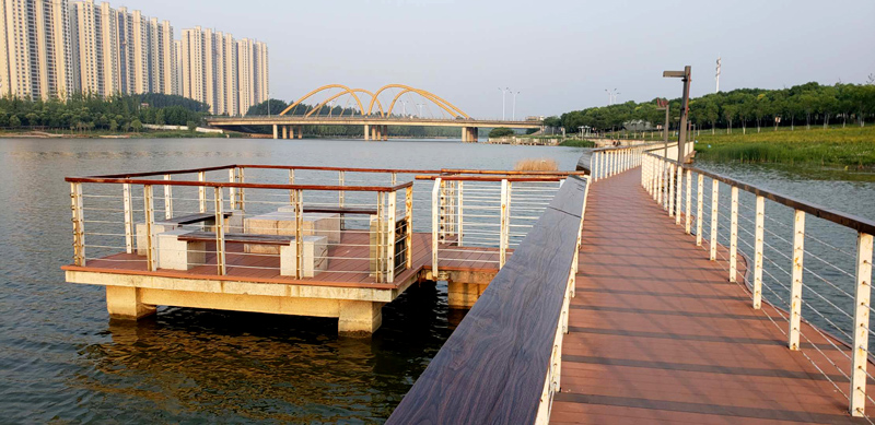 新汴河堤岸綠化景觀項目園區棧步道及護坡工程